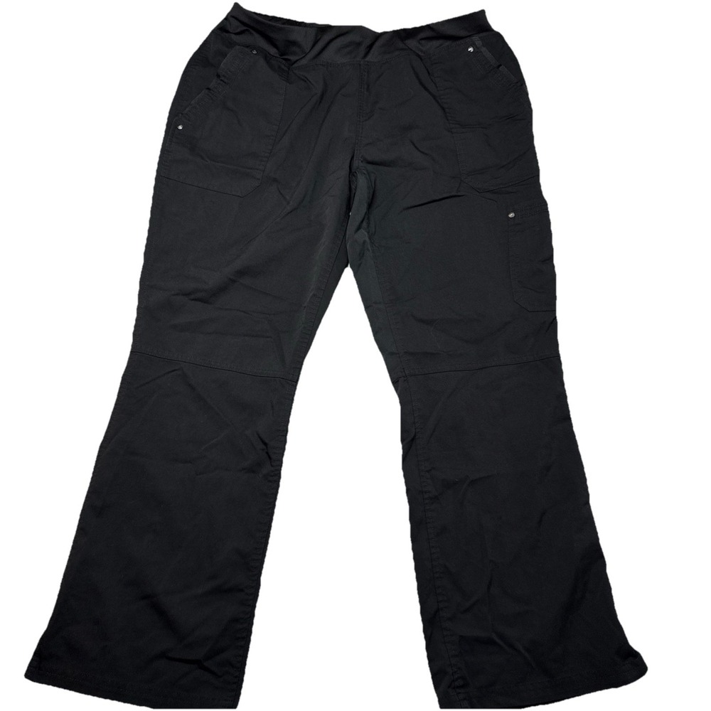 Purple Label Yoga Healing Hands  Womens Black Scrub Pants Sz 18/20(36*29) Nurse